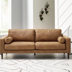 Signature Design by Ashley Telora Modern Faux Leather Sofa