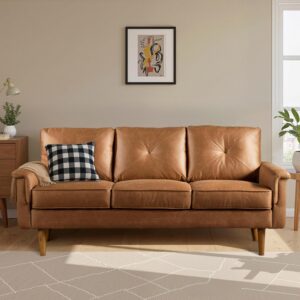 ovios Luxury 3 Seater Sofa with Faux Leathe